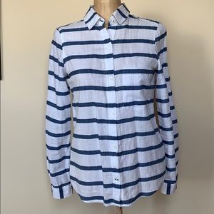 White and blue striped ZARA button down